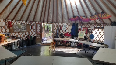 Scholars Garden yurt class set up